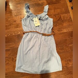 Lily rose  Light Blue Dress with Tan Belt